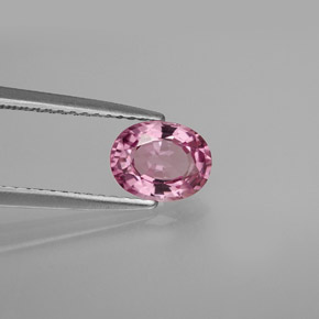 1.05캐럿 천연 보랏빛 핑크 스피넬, 타원형 컷, 7.2×5.6 mm, VS