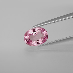 1.05캐럿 천연 보랏빛 핑크 스피넬, 타원형 컷, 7.5×5.5 mm, VS
