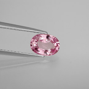 1.05캐럿 천연 보랏빛 핑크 스피넬, 타원형 컷, 7.5×5.5 mm, VS