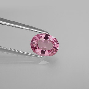 1.08캐럿 천연 보랏빛 핑크 스피넬, 타원형 컷, 7.2×5.7 mm, VVS-VS