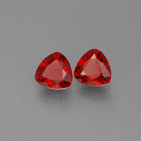 캐럿 천연 레드 스피넬 보석, 트릴리언, 5.1×5 mm, VS