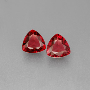 캐럿 천연 레드 스피넬 보석, 트릴리언, 5.1×5.1 mm, VS