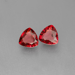 캐럿 천연 레드 스피넬 보석, 트릴리언, 5.1×5.1 mm, VS