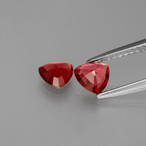 캐럿 천연 레드 스피넬 보석, 트릴리언, 5.1×5.1 mm, VS