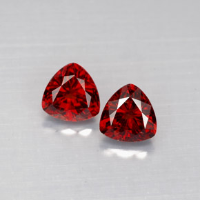 캐럿 천연 딥 레드 스피넬 보석, 트릴리언, 5.1×5 mm, VS