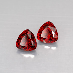 캐럿 천연 딥 레드 스피넬 보석, 트릴리언, 5.1×5 mm, VS
