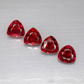 캐럿 천연 레드 스피넬 보석, 트릴리언, 5.1×5 mm, VS