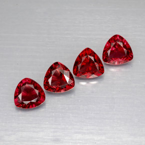 캐럿 천연 레드 스피넬 보석, 트릴리언, 5.1×5 mm, VS