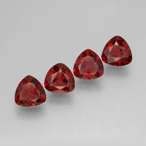 캐럿 천연 레드 스피넬 보석, 트릴리언, 5.1×5.1 mm, VS