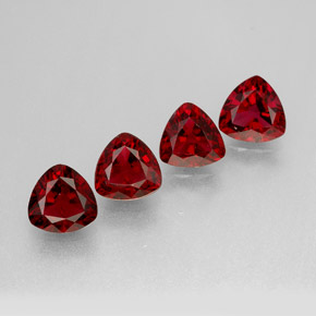 캐럿 천연 레드 스피넬 보석, 트릴리언, 5.1×5.1 mm, VS