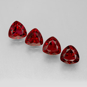캐럿 천연 레드 스피넬 보석, 트릴리언, 5.1×5.1 mm, VS