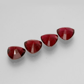 캐럿 천연 레드 스피넬 보석, 트릴리언, 5.1×5.1 mm, VS