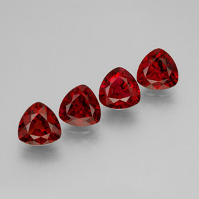 캐럿 천연 레드 스피넬 보석, 트릴리언, 5.1×5.1 mm, VS