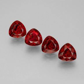 캐럿 천연 레드 스피넬 보석, 트릴리언, 5.1×5.1 mm, VS