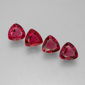 캐럿 천연 레드 스피넬 보석, 트릴리언, 5×5 mm, VS