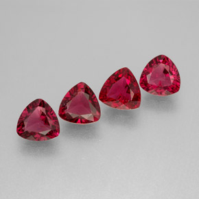 캐럿 천연 레드 스피넬 보석, 트릴리언, 5×5 mm, VS