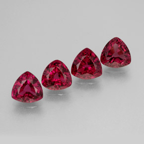 캐럿 천연 레드 스피넬 보석, 트릴리언, 5.1×5.1 mm, VS