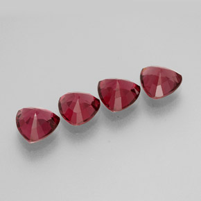 캐럿 천연 레드 스피넬 보석, 트릴리언, 5.1×5.1 mm, VS