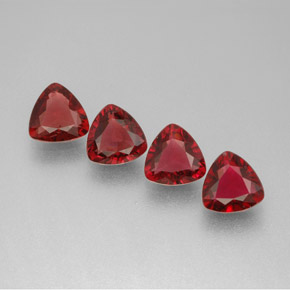 캐럿 천연 레드 스피넬 보석, 트릴리언, 5.1×5.1 mm, VS