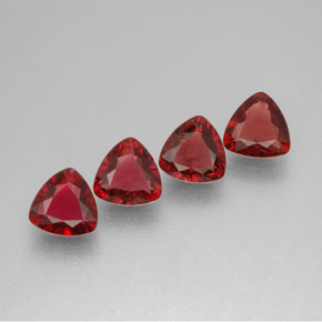 캐럿 천연 레드 스피넬 보석, 트릴리언, 5.1×5.1 mm, VS