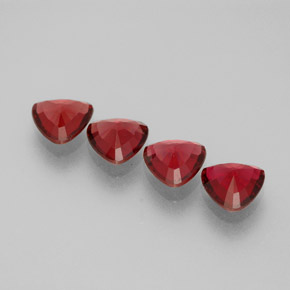 캐럿 천연 레드 스피넬 보석, 트릴리언, 5.1×5.1 mm, VS
