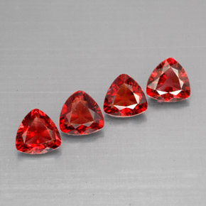 캐럿 천연 붉은빛 오렌지 스피넬 보석, 트릴리언, 5.1×5 mm, VS