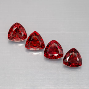 캐럿 천연 레드 스피넬 보석, 트릴리언, 5.1×5.1 mm, VS