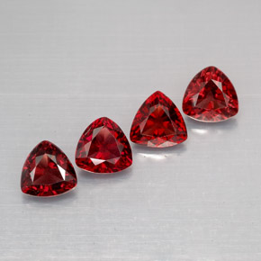 캐럿 천연 레드 스피넬 보석, 트릴리언, 5.1×5.1 mm, VS