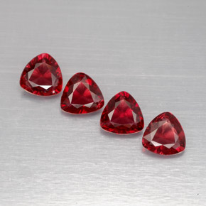 캐럿 천연 레드 스피넬 보석, 트릴리언, 5.1×5 mm, VS