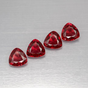 캐럿 천연 레드 스피넬 보석, 트릴리언, 5.1×5 mm, VS