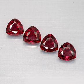 캐럿 천연 딥 레드 스피넬 보석, 트릴리언, 5.1×5 mm, VS