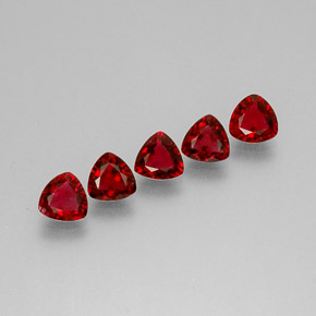캐럿 천연 레드 스피넬 보석, 트릴리언, 5.1×5.1 mm, VS