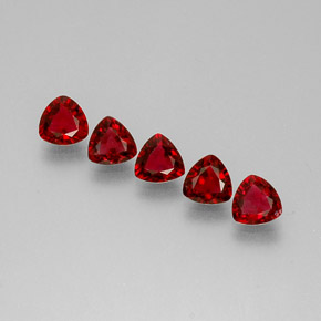 캐럿 천연 레드 스피넬 보석, 트릴리언, 5.1×5.1 mm, VS
