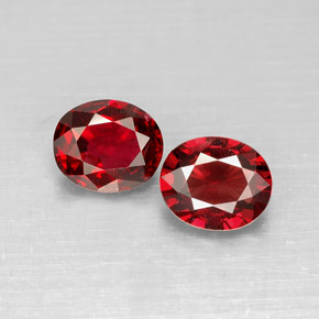 캐럿 천연 레드 스피넬 보석, 타원형 컷, 6.1×5.1 mm, VS