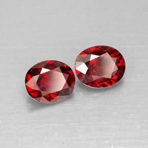 캐럿 천연 레드 스피넬 보석, 타원형 컷, 6.1×5.1 mm, VS