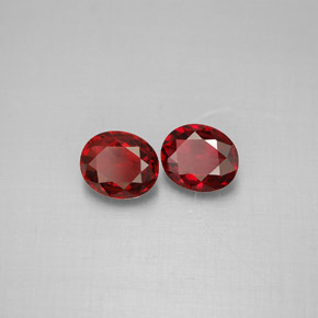 캐럿 천연 레드 스피넬 보석, 타원형 컷, 6.1×5.2 mm, VS