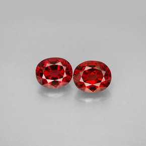 캐럿 천연 레드 스피넬 보석, 타원형 컷, 6.1×5.2 mm, VS