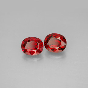 캐럿 천연 레드 스피넬 보석, 타원형 컷, 6.1×5.2 mm, VS