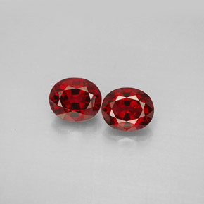 캐럿 천연 레드 스피넬 보석, 타원형 컷, 6.1×5.2 mm, VS
