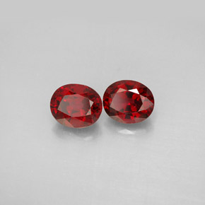 캐럿 천연 레드 스피넬 보석, 타원형 컷, 6.1×5.2 mm, VS
