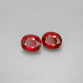 캐럿 천연 레드 스피넬 보석, 타원형 컷, 6×5.1 mm, VS