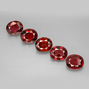 캐럿 천연 레드 스피넬 보석, 타원형 컷, 6.1×5.2 mm, VS
