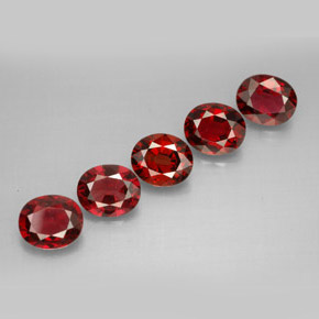 캐럿 천연 레드 스피넬 보석, 타원형 컷, 6.1×5.2 mm, VS