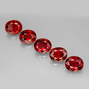 캐럿 천연 레드 스피넬 보석, 타원형 컷, 6×4.9 mm, VS