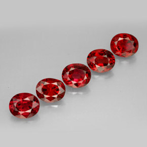 캐럿 천연 레드 스피넬 보석, 타원형 컷, 6×4.9 mm, VS