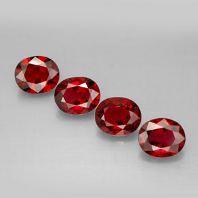 캐럿 천연 레드 스피넬 보석, 타원형 컷, 6.1×5.1 mm, VS