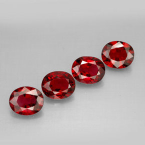 캐럿 천연 레드 스피넬 보석, 타원형 컷, 6.1×5.1 mm, VS