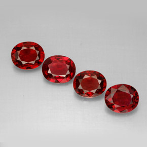 캐럿 천연 레드 스피넬 보석, 타원형 컷, 6.1×5.1 mm, VS