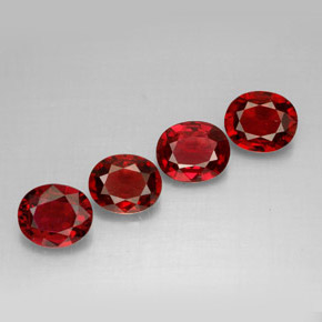 캐럿 천연 레드 스피넬 보석, 타원형 컷, 6.1×5.1 mm, VS