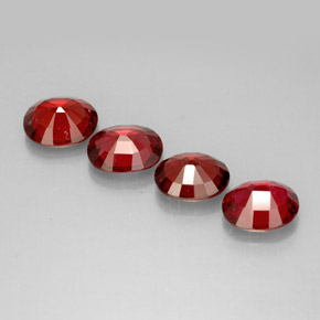 캐럿 천연 레드 스피넬 보석, 타원형 컷, 6.1×5.1 mm, VS